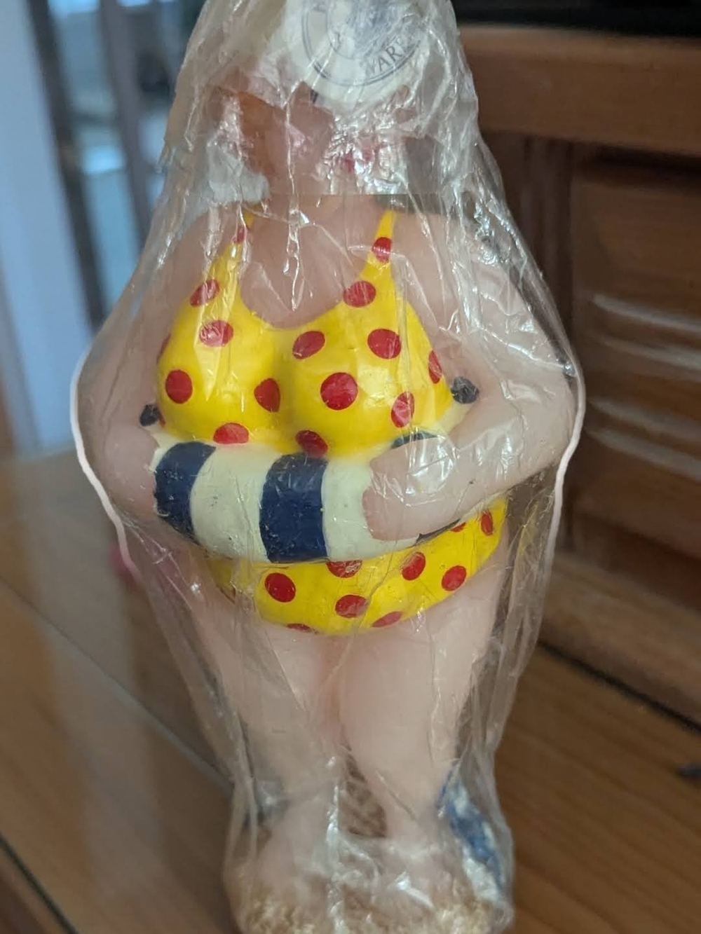 Yellow Polka Dot Bath & Body Figurine Candle- Yellow